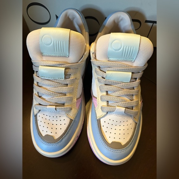 NIB ONCEPT Paris Leather Sneaker 6 Orchid Multi - Picture 6 of 10